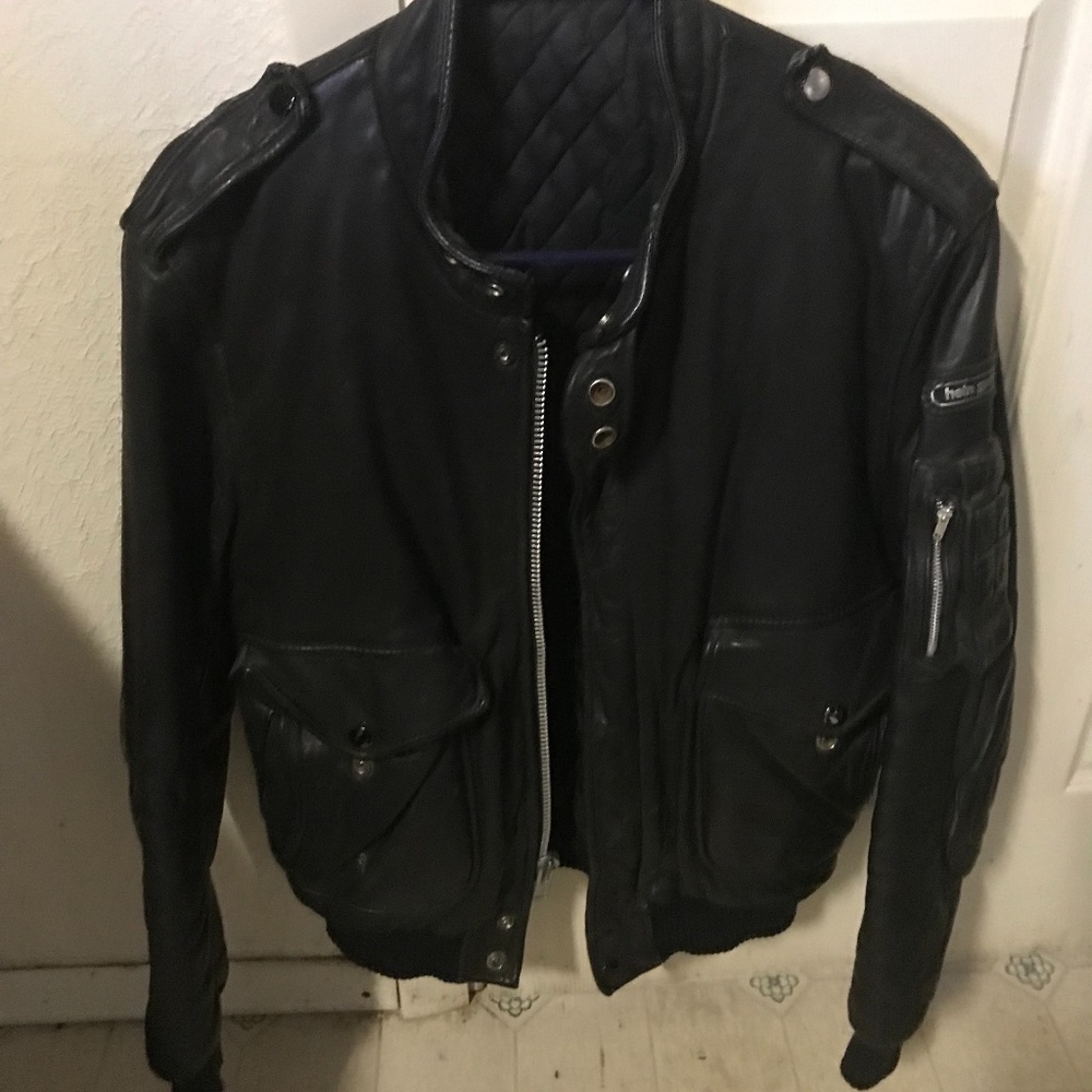 Vintage hein gericke leather motorcycle jacket size M